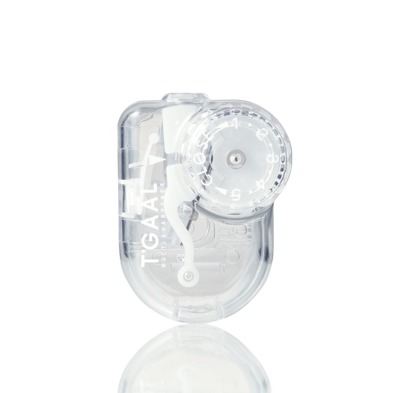 KUTSUWA Hi LiNE T'GAAL Angle Adjustable Pencil Sharpener, Clear (RS028CL) - Image 1